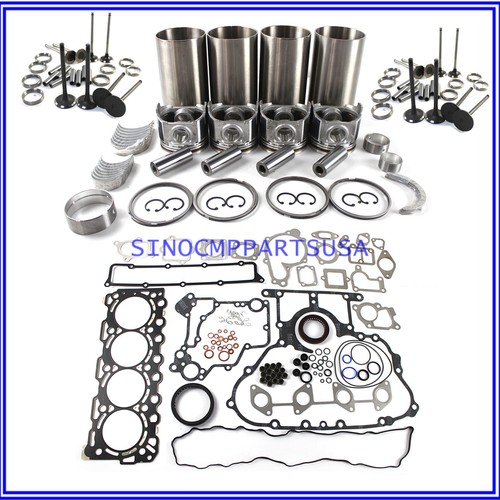 V3307 V3307-CR Engine Rebuild Kit w/ Valves For Kubota Bobcat Loader ...