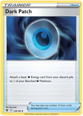 dark patch pokemon card value Amazon.com: Dark Patch 139/189 - Pokemon Astral Radiance Trainer Card Lot -  x4 main image 1