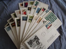 First Day of Issue, U.S. postage stamp, 28 total, from 1967 to 1969
