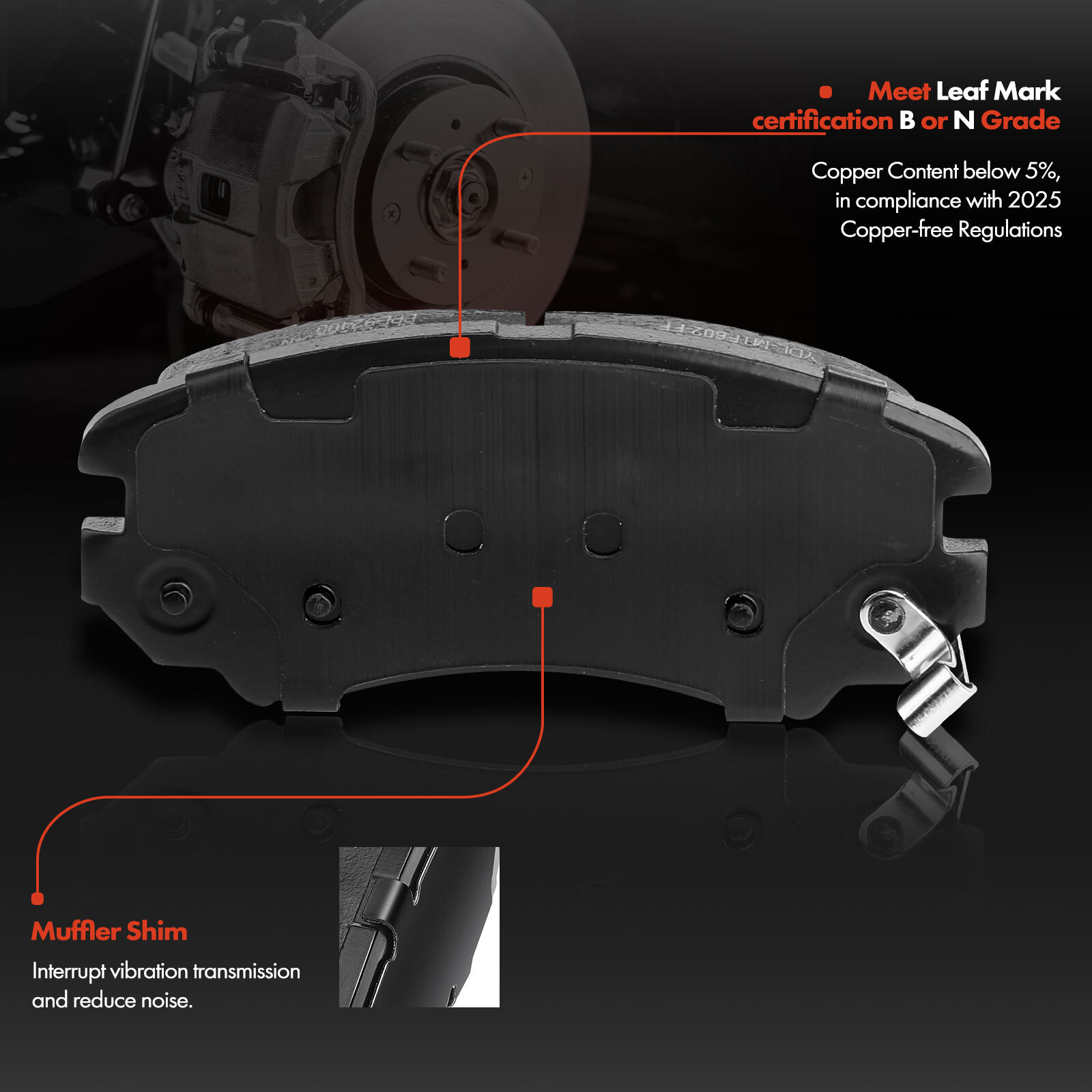 Front Drilled Slotted Brake Rotors & Ceramic Brake Pad for Kia Soul 10