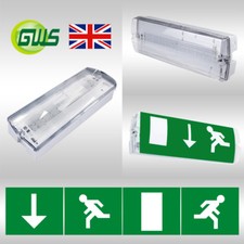 LED Emergency Bulkhead Fitting Maintained / Non-Maintained Exit Legends Included