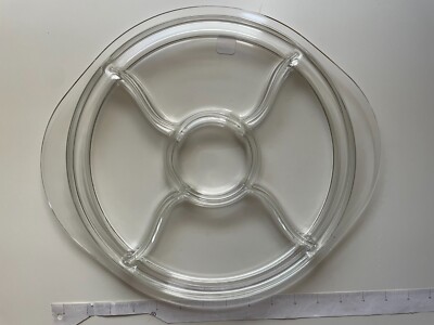 VIDIVI Glass Table Tray divided platter, dish, plate Vetri delle Venezie (Italy)
