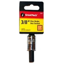 Great Neck 3/8" Chrome Finish Disc Brake Hex Socket Wrench