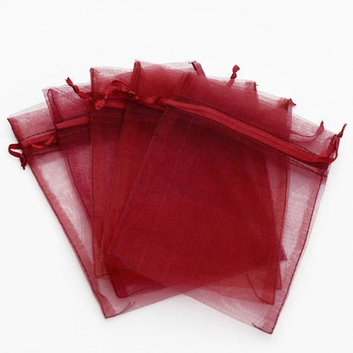 50/100/200/500 organza matrimonio festa bomboniera regalo caramelle sacchetti trasparenti sacchetto gioielli - Foto 7 di 52