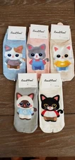 Kawaii Cute Cat Kitty Rabbit Bunny  Socks 5 in 1set