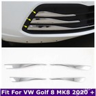 Accessories Front Grille Fog Lights Strip Cover Trim For VW Golf 8 MK8 2020-2023