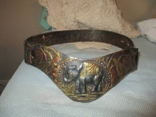 VINTAGE ALL METAL LADIES EMBOSSED BELT- ELEPHANTS MADE IN INDIA