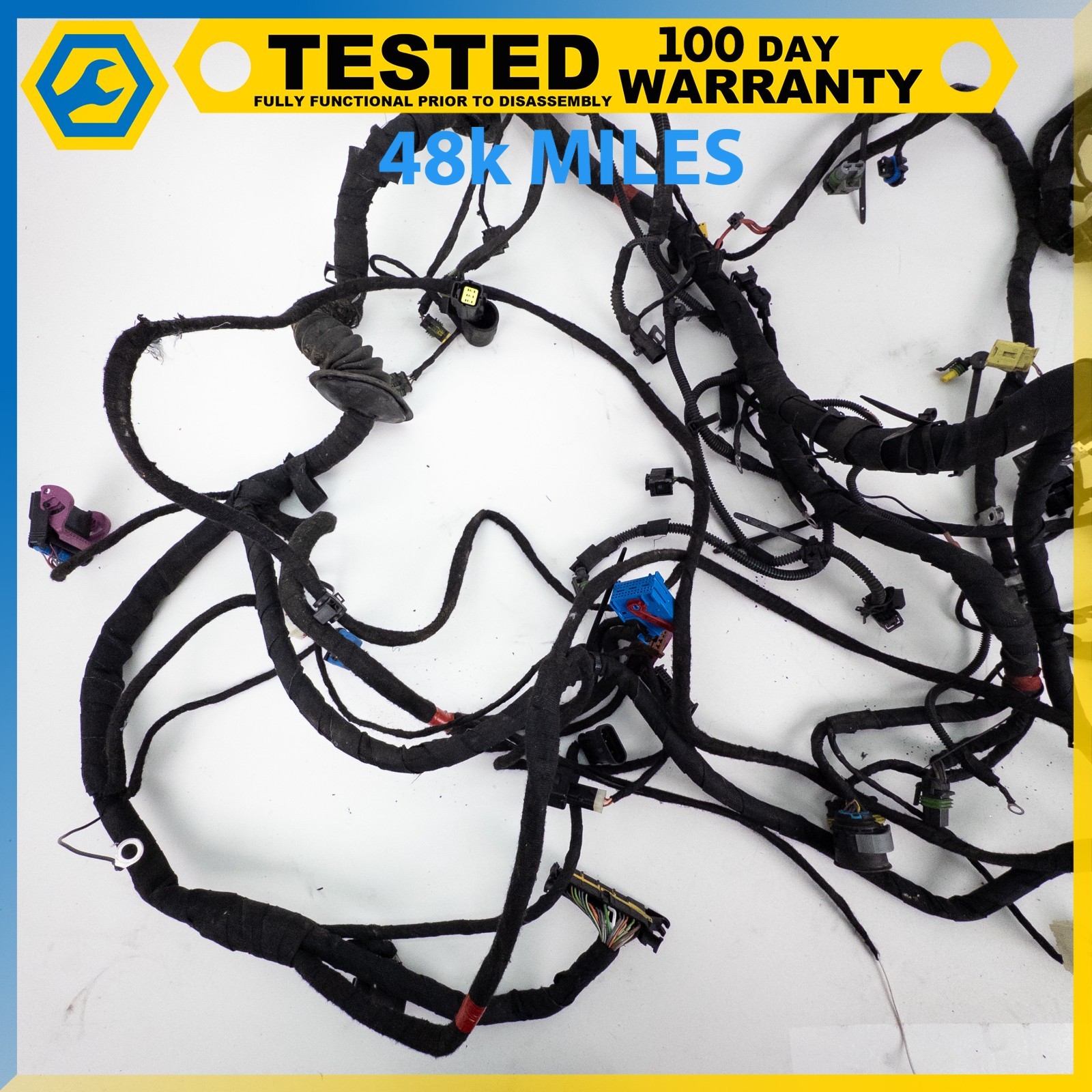 08-10 MASERATI GRANTURISMO 4.2L V8 ENGINE WIRING WIRE HARNESS W/ FUSE BOX OEM