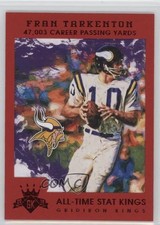 2015 Panini Gridiron Kings All Time Stat Red Frame Fran Tarkenton #193 HOF 02v3