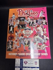 Phillies Baseball 1993 Scorebook National League Championship Series Game Ticket