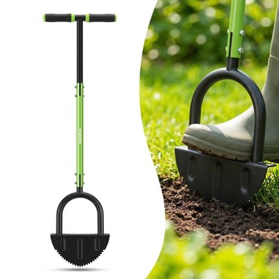 WORKPRO 40 inch Edger Lawn Tool Heavy Duty Lawn Half Moon Steel Blade Saw Tooth