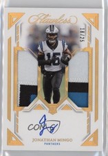 2023 Panini Flawless Rookie 18/25 Jonathan Mingo #DPA-JMO Dual Patch Auto 6fs