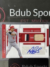 2020 National Treasures Game Gear Materials Signature Auto - Albert Pujols #/2