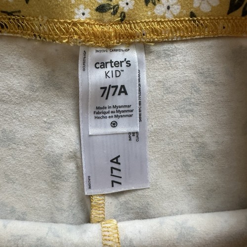 6 Pc Bundle Carter’s Girls 7 7A Long Sleeve Shirts Leggings Flower Giraffe GUC! - Picture 13 of 22