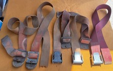 Vintage Lifeline Cs3000-2 Aviation Seat Belts Buckles 3 Webbing Mounts 2