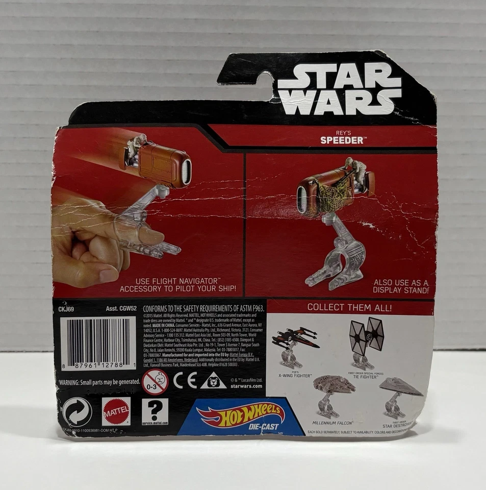 Star Wars REY'S SPEEDER Hot Wheels Die Cast 1:64 Nuevo en Tarjeta 2015 Foto 2 de 4
