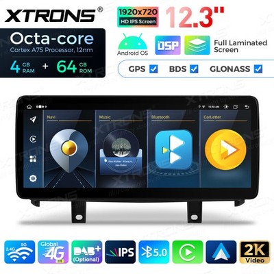 12,3 Zoll Octa Core 4 + 64 GB Global 4G LTE Android Autoradio Multimedia Player 