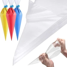 100 Pack Disposable Piping Bags for Cake Decorating - 10 Inch Icing Frosting Bag