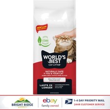 Unscented Cat Litter, 8 Pounds, Natural Corn Material with Quick Clumping