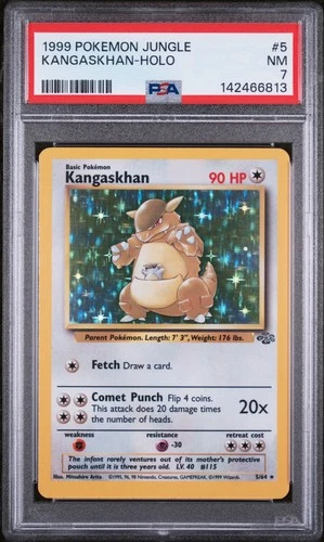 1999 POKEMON JUNGLE #5 KANGASKHAN-HOLO PSA 7