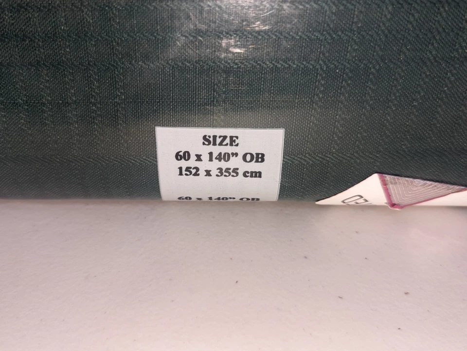 Fieldcrest Table Linens 60" x 140" Rectangle Hunter Green Tablecloth - Image 3 of 4