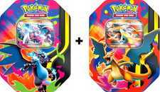 2 Pokemon TCG Mega Charizard X Y ex Tin Bundle Sealed New