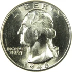 1946 D Washington Silver Quarter Uncirculated Mint State 25c Coin