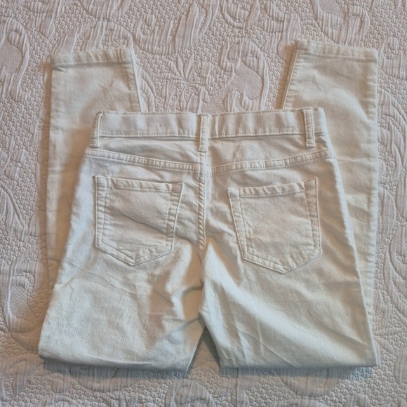 Children's Place girls size 8 off white stretchy pants VGUC thumbnail 4