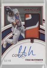 2022 Panini Immaculate Rookie Red 32/49 Chas McCormick #140 Patch Auto 1fb7