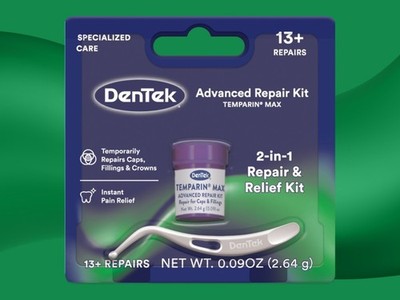 DenTek Temparin Max Advanced Repair Kit One Step Lost Filling 2-in-1 Repair Kit