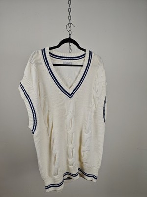 Reserved Knitted Cable Vest Cream M