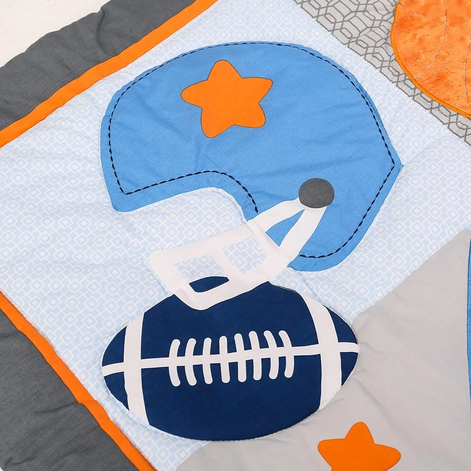 Sport Baby Crib Bedding Sets - No.1 Champ Ball Theme Boys Nursery Set | 3-Pie... - Image 3 of 4