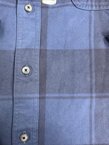 Camicia uomo Carhartt 2XL flanella vestibilità ampia pesante a quadri blu navy nuova con etichette abbigliamento da lavoro - Foto 5 di 7
