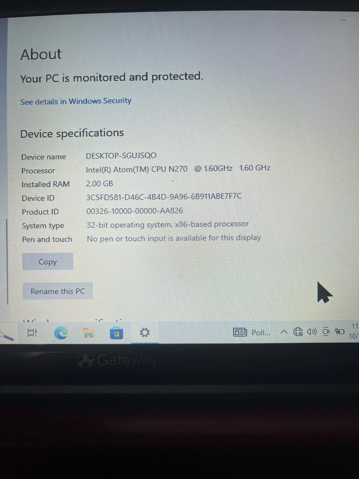 Portátil gateway windows xp vintage raro rojo probado y funcionando, con cargador Foto 2 de 4