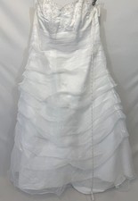 Wedding Dress Size 20W Sweetheart Neckline Lace Appliqué Beaded Tulle Plus-size