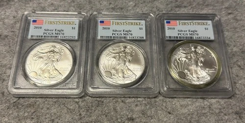 2010 $1 American Silver Eagle MS70 PCGS  First Strike Coin