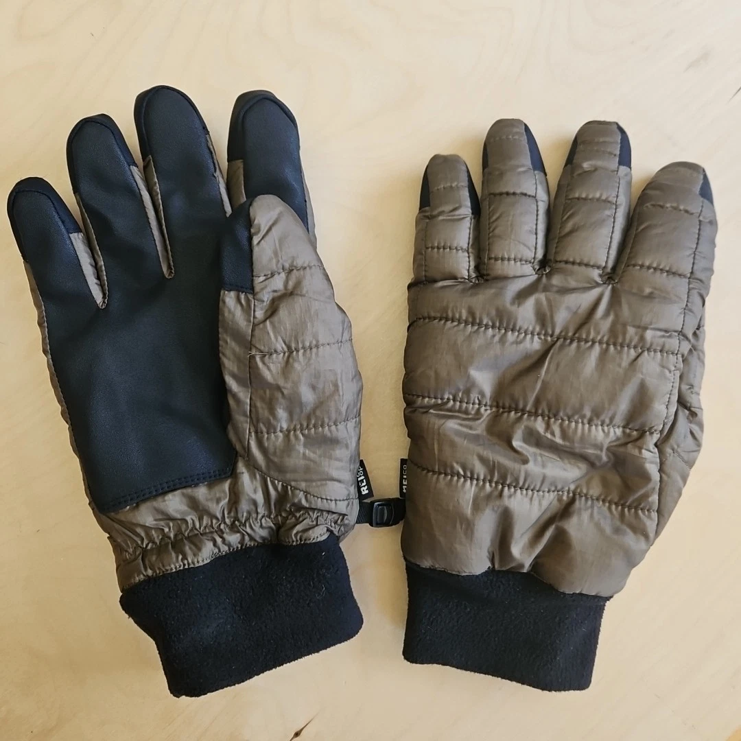 REI Co-op Goretex Men's XXL Black / Brown Insulated Fleece Lined Gloves