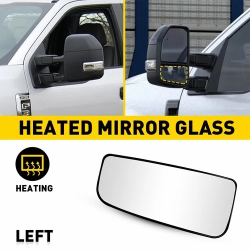 For Towing Mirror Lower Glass Heated 15-21 F150 17-22 SUPER DUTY Driver Side