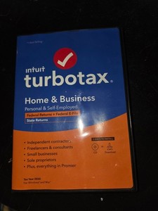 TURBO TAX HOME AND BUSINESS 2020, USED ONCE, SEE PHOTOS FOR DETAILS