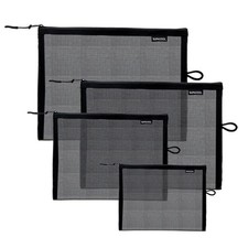 Set of 4 Travel Mesh Makeup Bag, Cosmetic Organizer Pouches with Zipper, Diap...