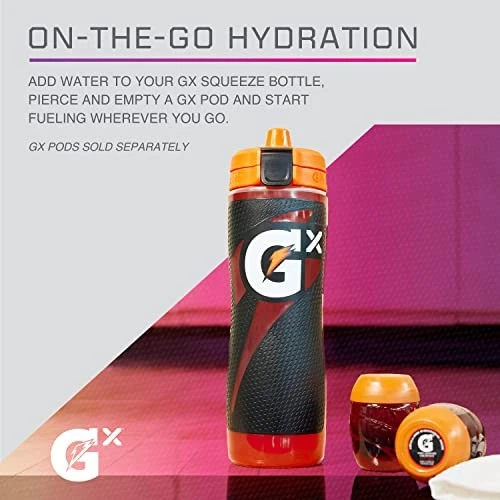 GATORADE GX GARRAFA DE ÁGUA RECARREGÁVEL ANTIDERRAPANTE AZUL 30 FL OZ - AZUL - Imagem 4 de 4