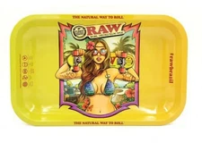 RAW BRAZIL METAL ROLLING TRAY V2 11" X 7" (FREE SHIPPING)