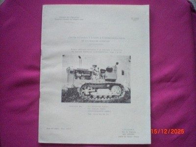 OLD TEST BULLETIN C.N.E.M.A CONTINENTAL TRACTOR TYPE CD6D