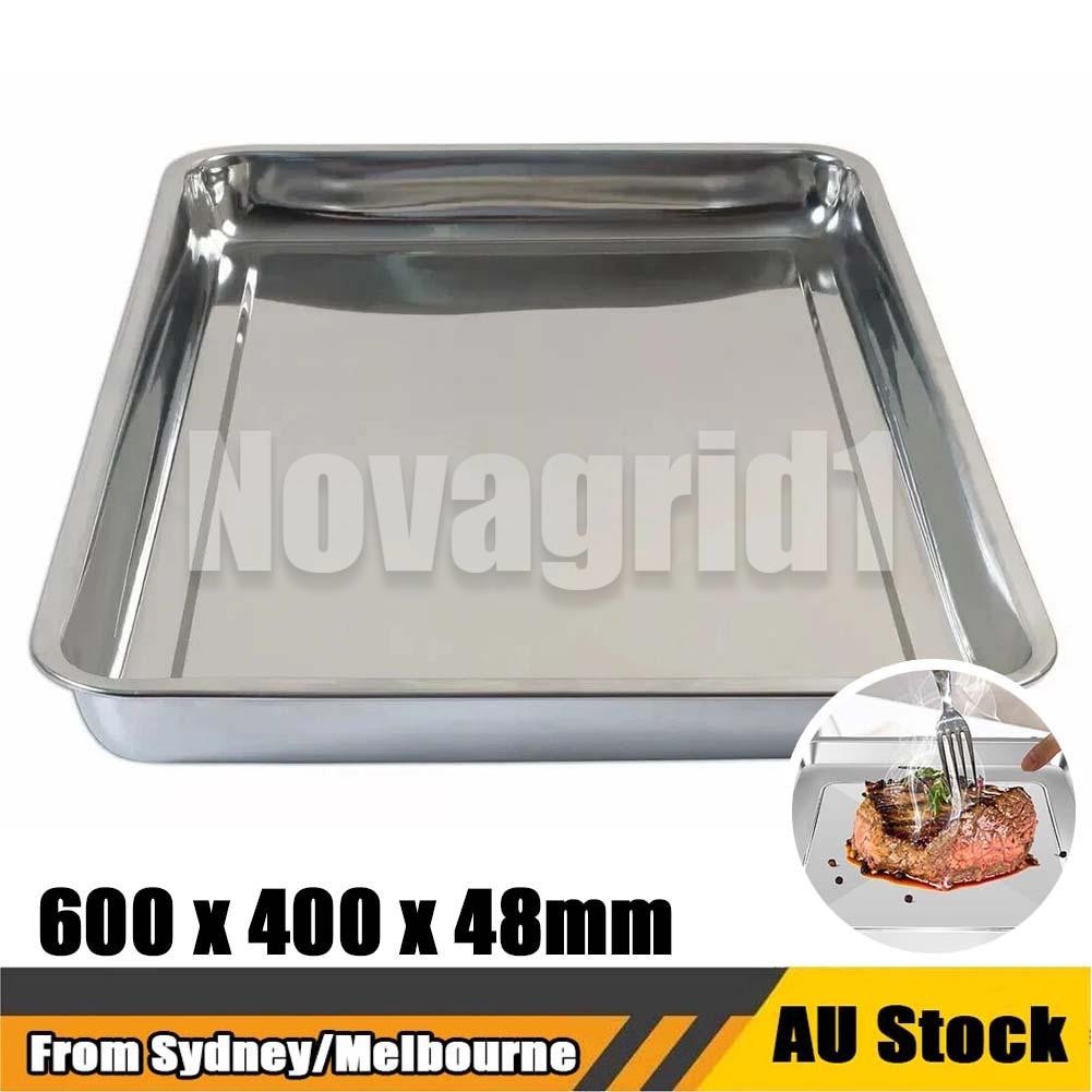 Tool Stainless Steel Drip Tray - 60cm x 40cm x 4.8cm Multi-Purpose Use NEW Y