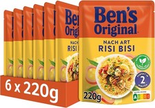 BEN'S ORIGINAL Express Reis Risi Bisi 6 x 220g - schnelle Mahlzeit, 6 Packungen