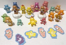 LOT Care Bears Lot of Birthday Cake Topper Toy Figures Clouds TCFC Brand