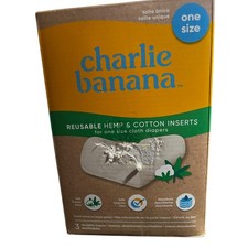 Charlie Banana Baby Washable Hemp and Cotton Inserts for Cloth Diapers 3 Pack