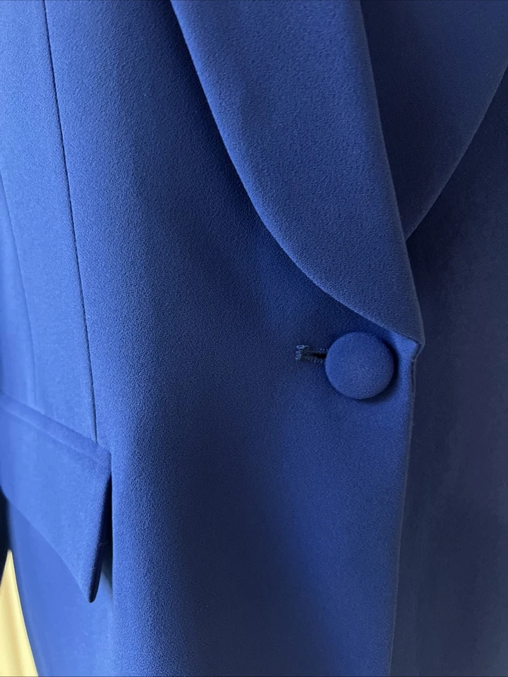 River Island Tux Blazer Jacket 16 UK 12 US Cobalt blue Crepe - Image 3 of 4