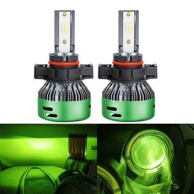 2x 5202 LED Fog Light Bulb Conversion Kit Extremely Bright CSP 3570 Lime Green