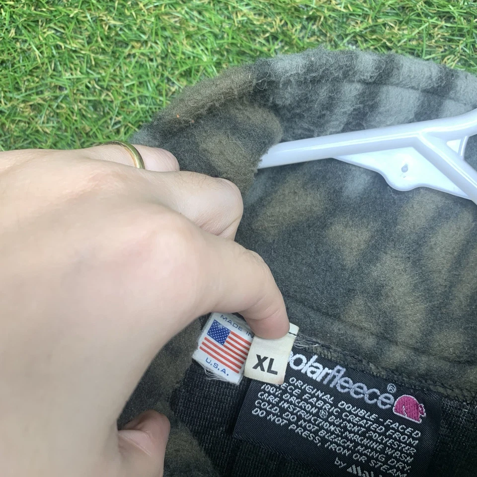 Chaqueta Remington De Colección Para Hombres XL TreBark Camuflada Polar Vellón Hecha en EE. UU. Caza Foto 4 de 4